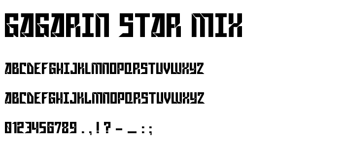 Gagarin Star Mix font